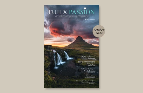 Fuji X Passion, October 2022: Aidan Lee’s Iceland landscape on the magazine cover.